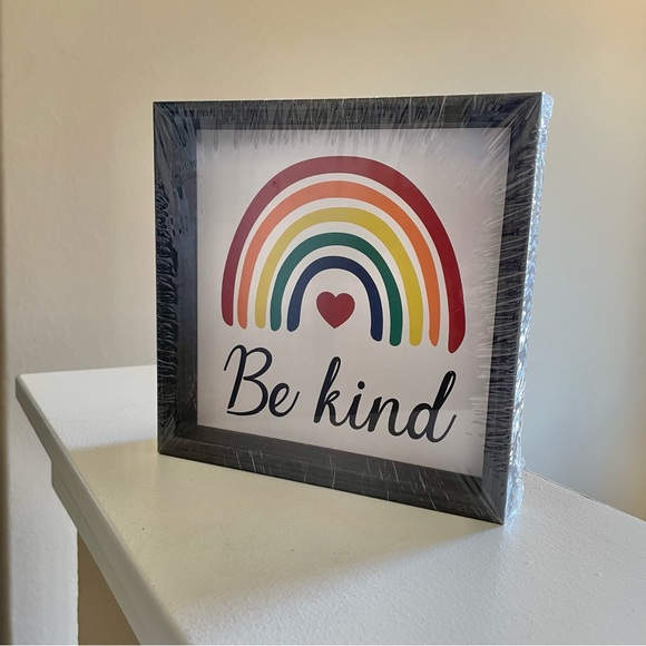 DECOR - standing “Be Kind” rainbow display - Picture 1 of 6